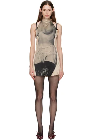 PRISTINE Beige Underneath It All Minidress