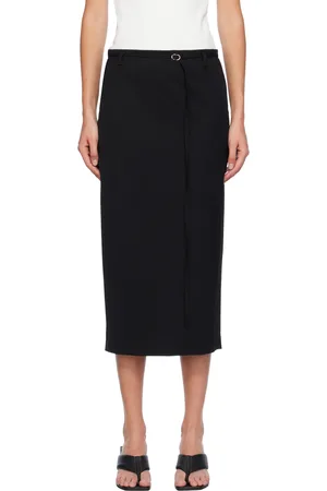 St Agni Belted Midi Skirt