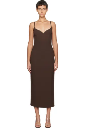 Paris Georgia Brown Heart Midi Dress