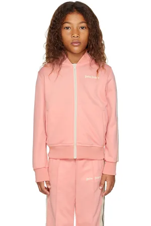 Palm Angels Kids Pink Striped Track Jacket