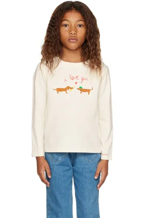 BONTON Kids Off-White Teckle Long Sleeve T-Shirt