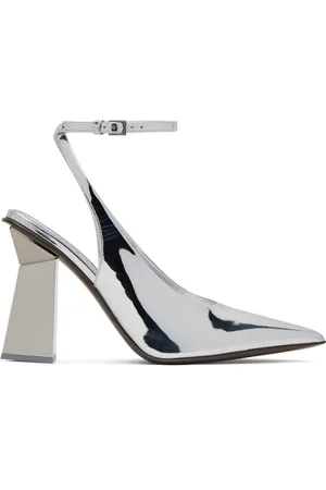 VALENTINO GARAVANI Silver One Stud Hyper Heels