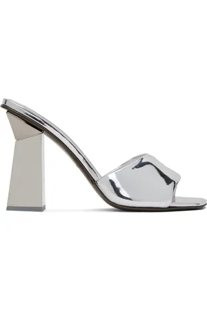 VALENTINO GARAVANI Silver One Stud Hyper Sandals