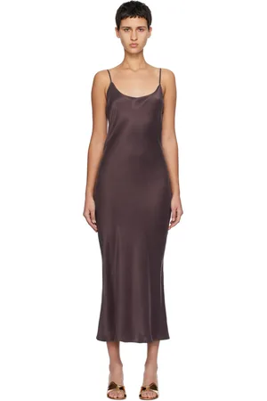 Silk Laundry Brown 1996 Maxi Dress