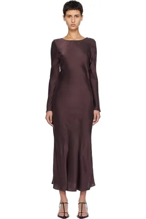 Silk Laundry Brown Sienna Maxi Dress