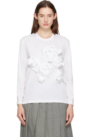Comme des Garçons White Knotted Long Sleeve T-Shirt