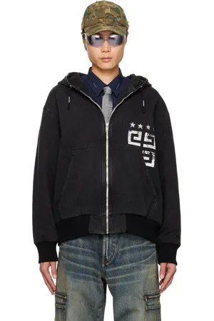 Givenchy Black Zip Denim Jacket