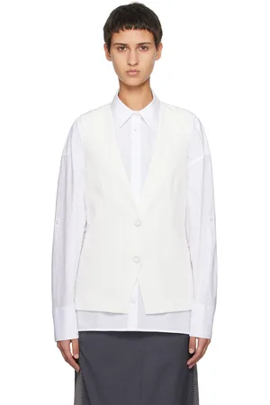 REMAIN Birger Christensen White Plunging Vest
