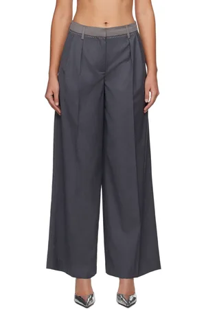 REMAIN Birger Christensen Gray Two-Color Trousers