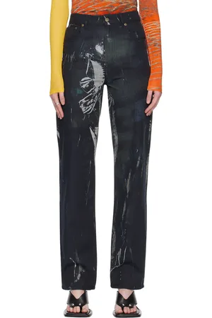 Louisa Ballou Black Printed Jeans