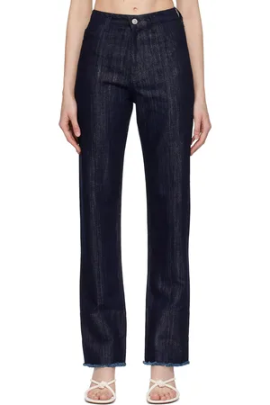 Victoria Beckham Indigo Frayed Jeans