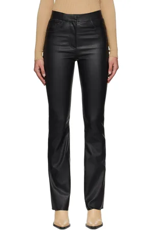 REMAIN Birger Christensen Black Stretch Leather Pants