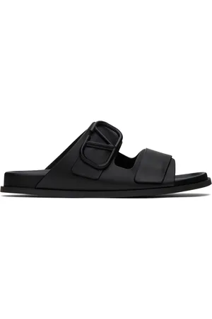 VALENTINO GARAVANI Black VLogo Signature Sandals