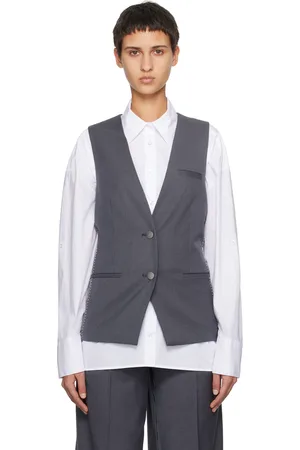 REMAIN Birger Christensen Gray Two-Color Vest