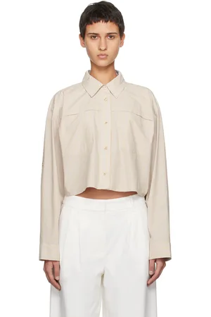 REMAIN Birger Christensen Beige Cropped Shirt