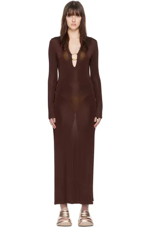 Louisa Ballou Brown Helios Maxi Dress