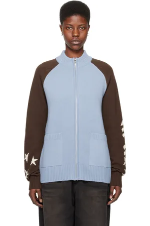 We11 Done Blue & Brown Zip Jacket