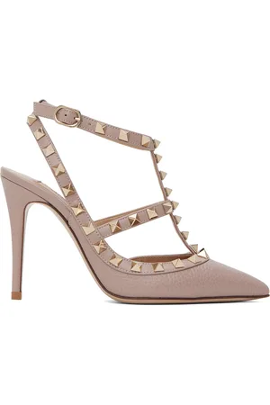 VALENTINO GARAVANI Pink Rockstud Ankle Strap Heels