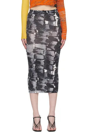 Louisa Ballou Multicolor Graphic Midi Skirt
