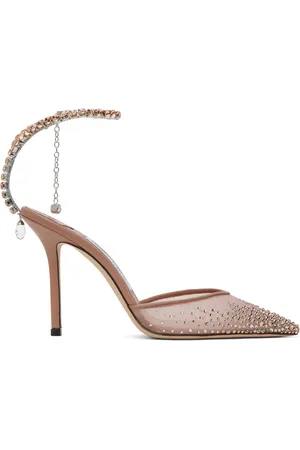 Jimmy Choo Beige Saeda 100 Heels
