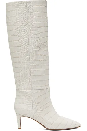PARIS TEXAS Off-White Stiletto 60 Tall Boots