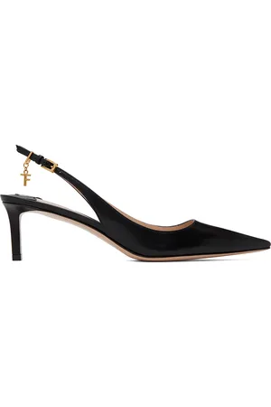 Tom Ford Black Shiny Leather Angelina Heels