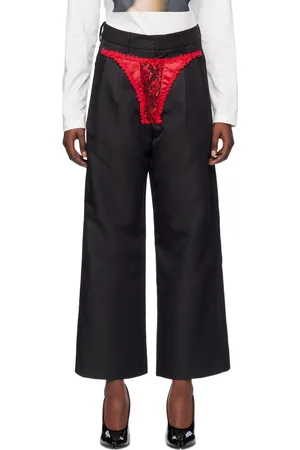 Vaquera Black & Underwear Trousers