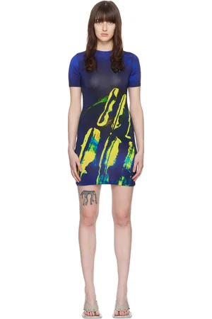 Louisa Ballou Blue O-Ring Minidress