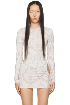 Miaou Beige & Off-White Etta Long Sleeve T-Shirt