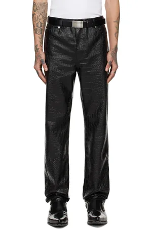 LU’U DAN Croc Faux-Leather Trousers