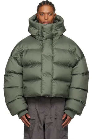 Entire Studios Green Hooded Down Jacket