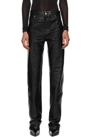 LU’U DAN Croc Faux-Leather Trousers