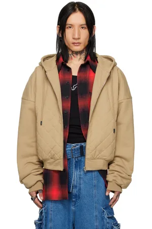 LU’U DAN Beige Quilted Hoodie