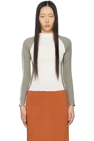 Miaou Off-White & Khaki Madeline Long Sleeve T-Shirt