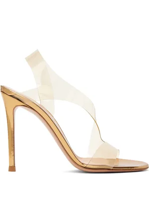 Gianvito Rossi Gold Metropolis Heeled Sandals