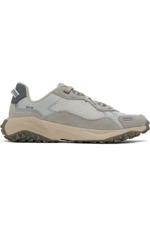 HUGO BOSS Gray Mixed-Material Ripstop Mesh Sneakers
