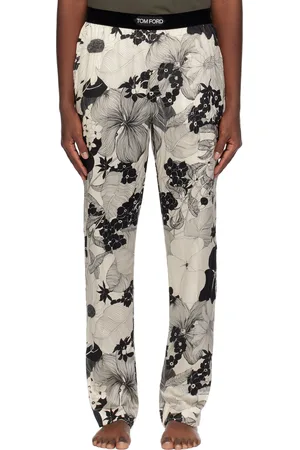 Tom Ford Black & Off-White Floral Pyjama Pants
