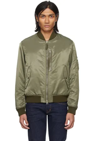 Tom Ford Khaki Shiny Bomber Jacket