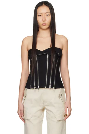 DION LEE Biker Denim Camisole