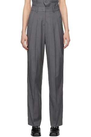 The Frankie Shop Gray Gelso Trousers
