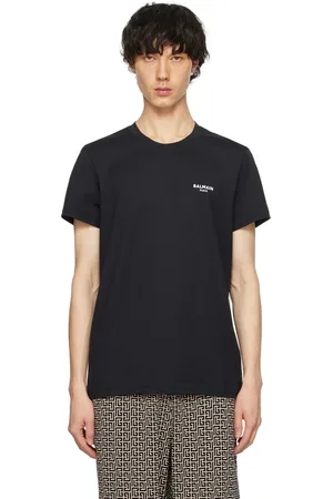 Balmain Black Flocked T-Shirt