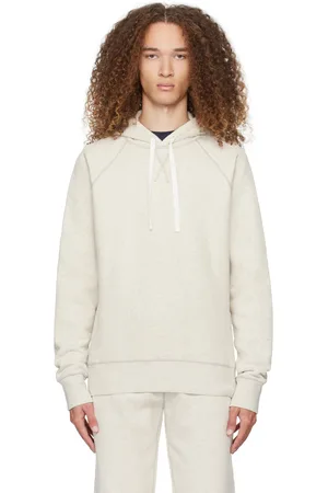 Sunspel Off-White Raglan Hoodie