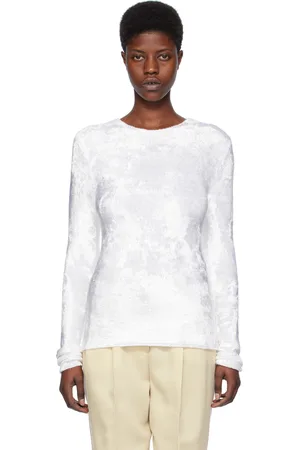 Totême White Slim Long Sleeve T-Shirt