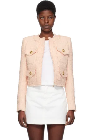 Balmain Pink Collarless Jacket
