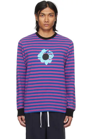 Noah NYC Pink & Blue The Cure Striped Long Sleeve T-Shirt