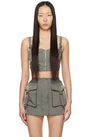 DION LEE Khaki Aviator Camisole