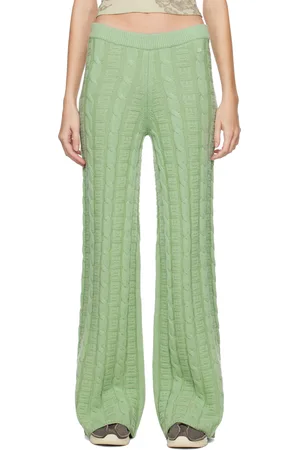 Acne Studios Green Cable Trousers