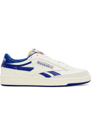 Reebok Off-White & Blue Club C Revenge Sneakers