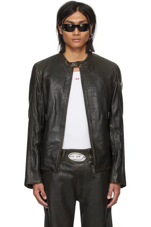 Diesel Brown L-Cobbe Leather Jacket
