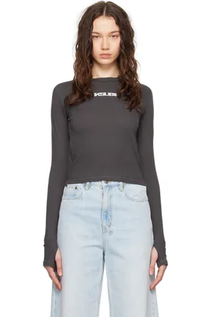 KSUBI Gray Stacked Long Sleeve T-Shirt